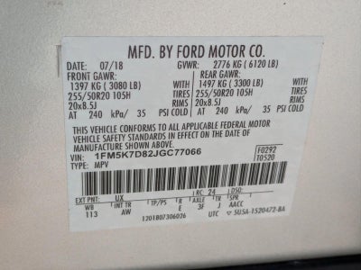 2018 Ford Explorer XLT FWD
