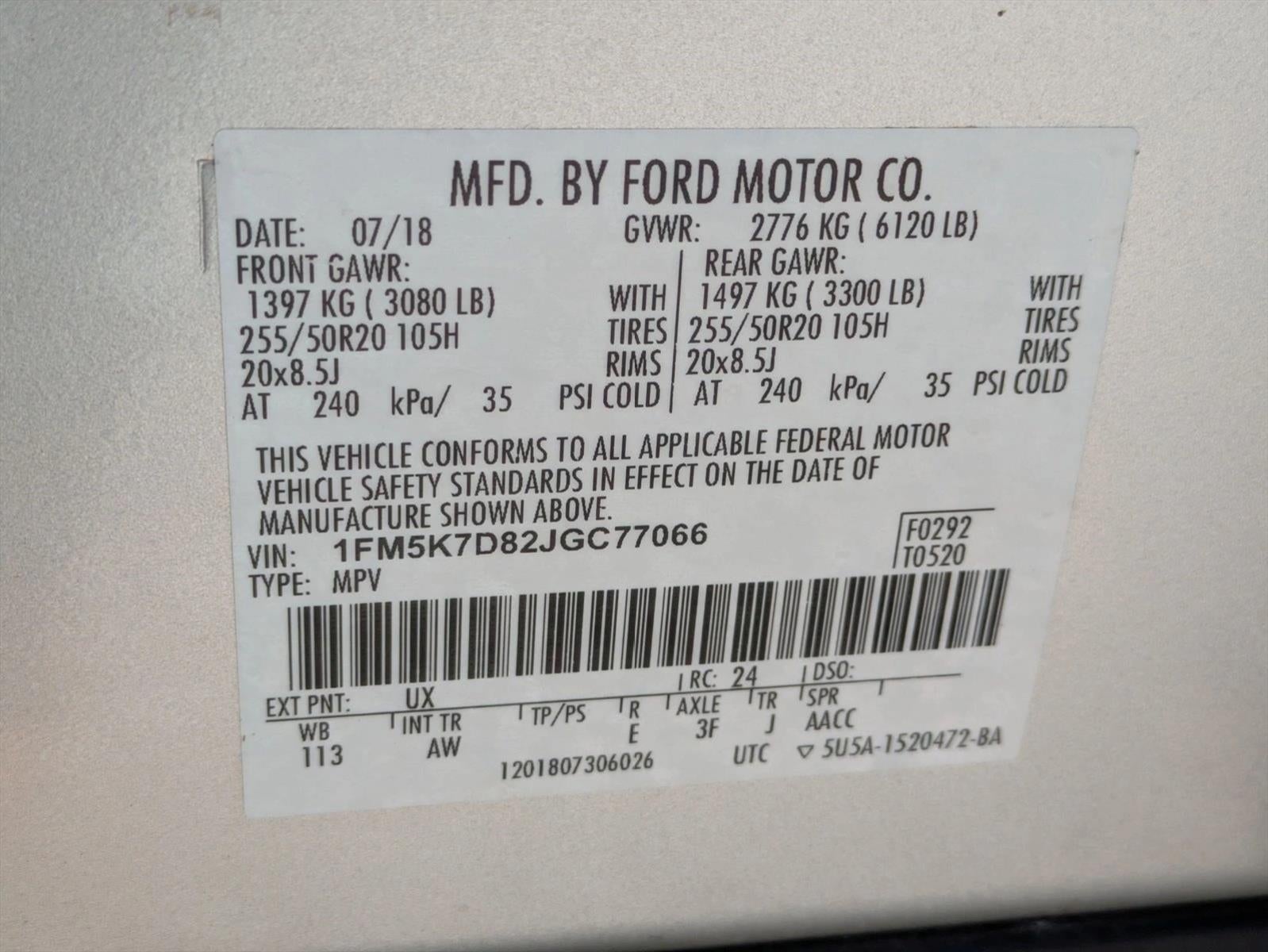 2018 Ford Explorer XLT FWD
