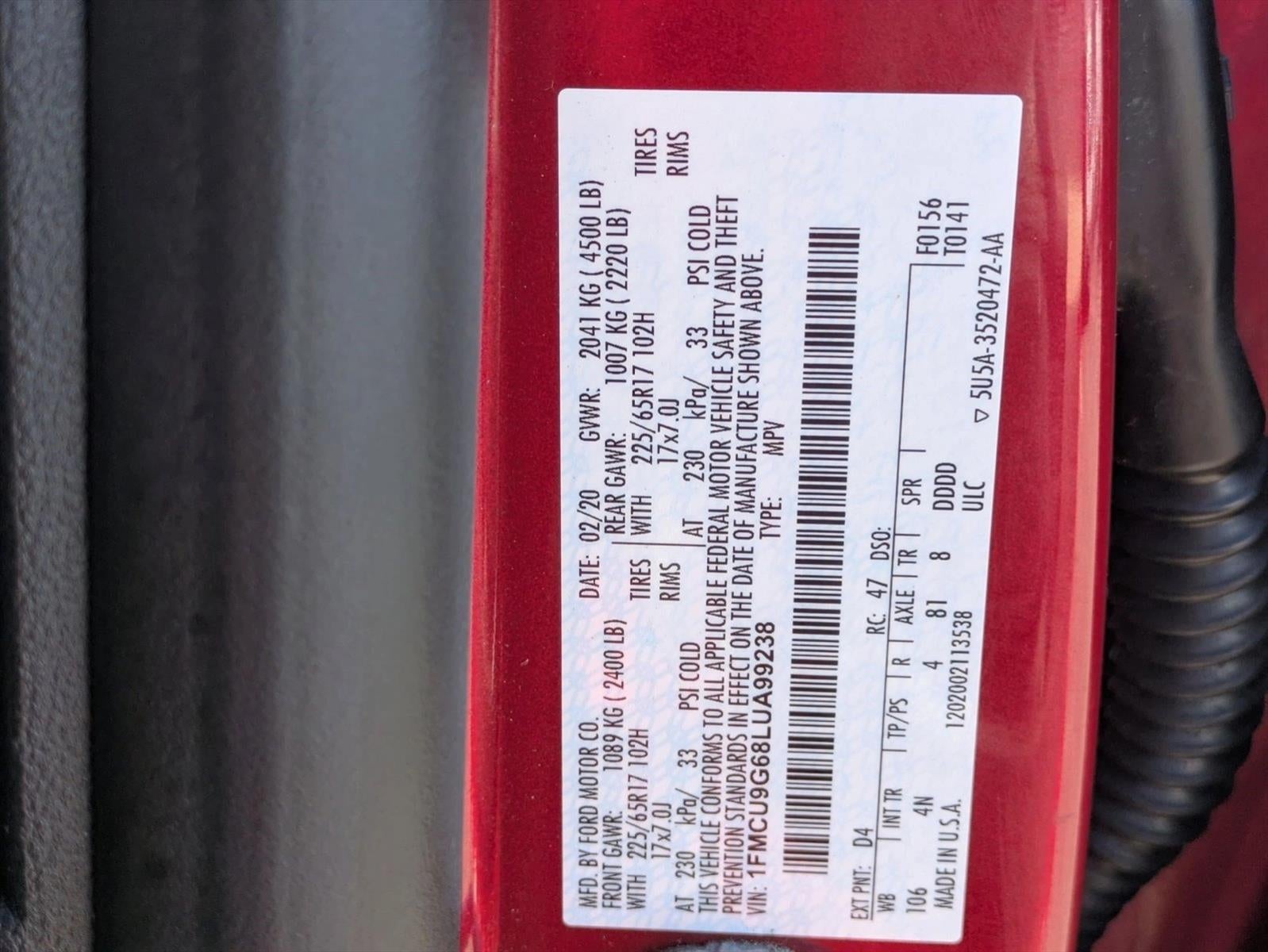 2020 Ford Escape SE AWD