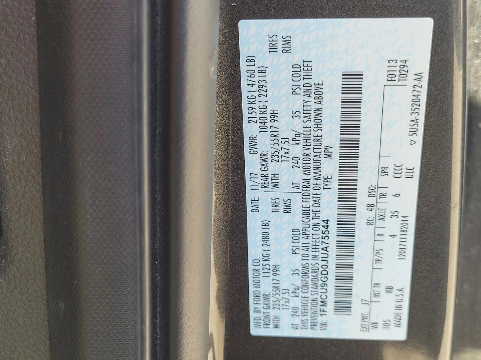 2018 Ford Escape SE 4WD