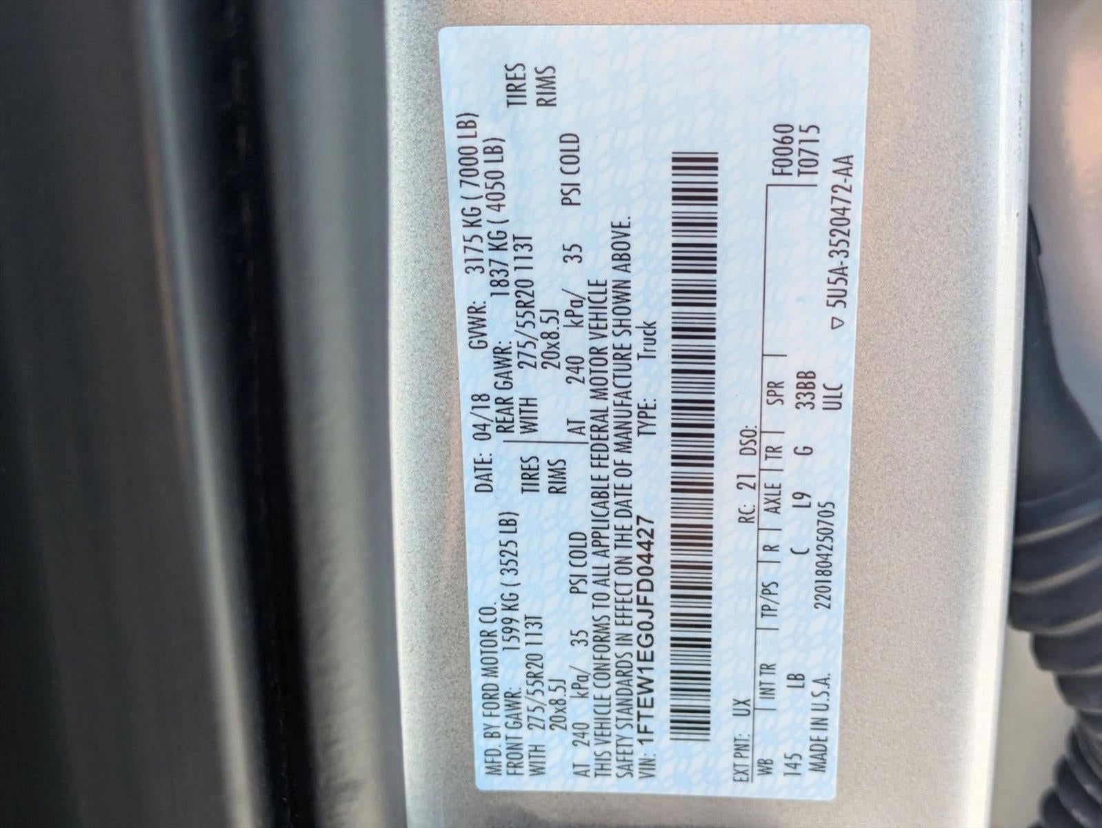 2018 Ford F-150 LARIAT 4WD SuperCrew 5.5' Box