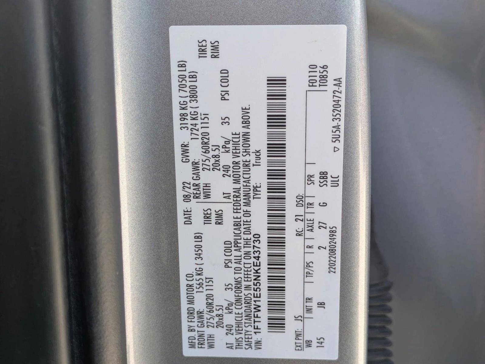 2022 Ford F-150 XL 4WD SuperCrew 5.5' Box