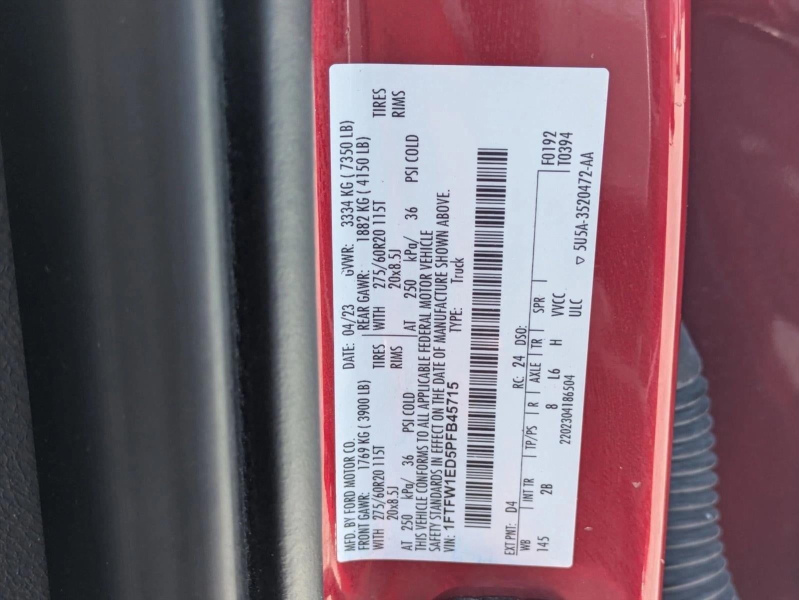 2023 Ford F-150 LARIAT 4WD SuperCrew 5.5' Box