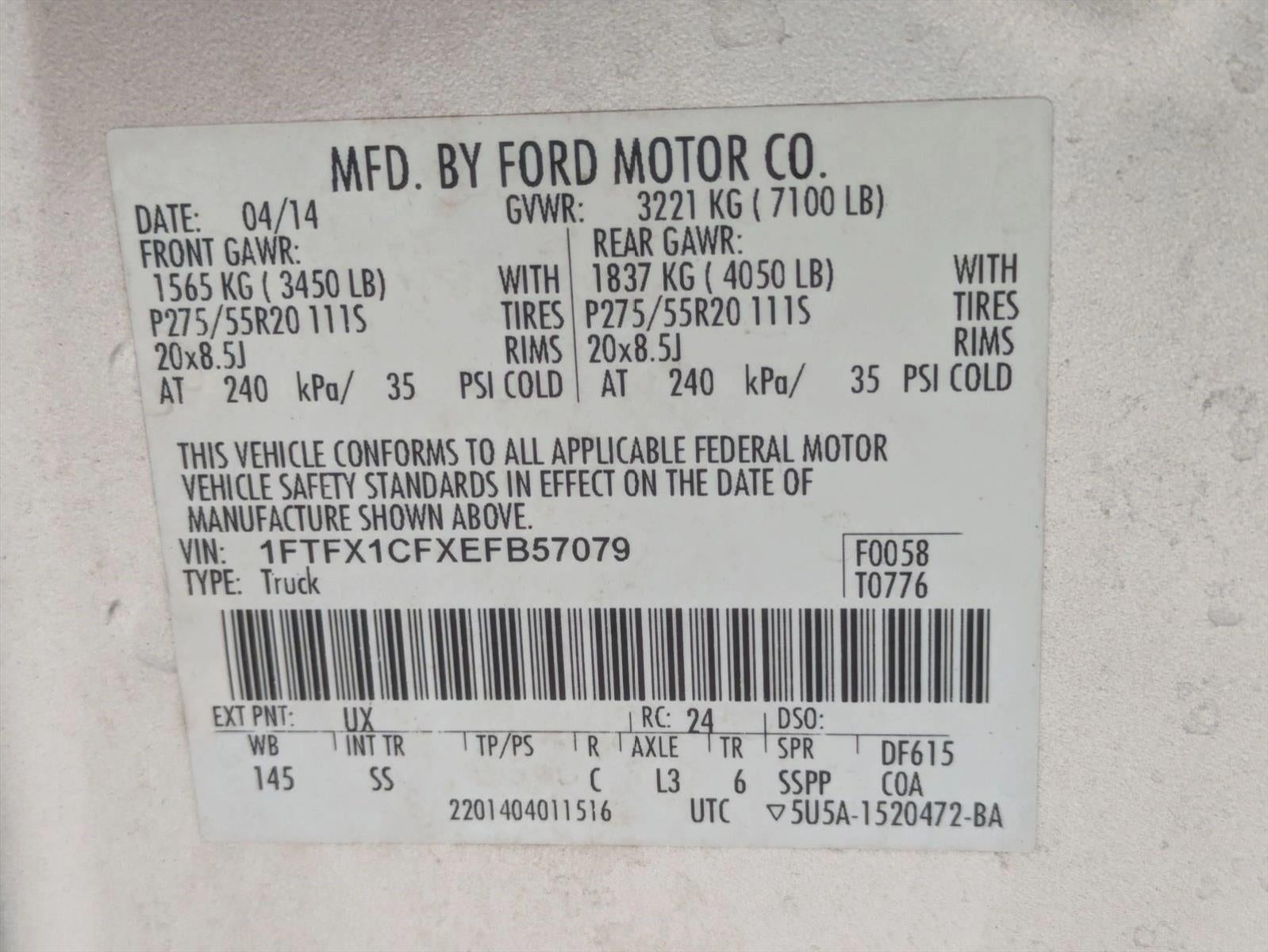 2014 Ford F-150 2WD SuperCab 6-1/2 Ft Box STX