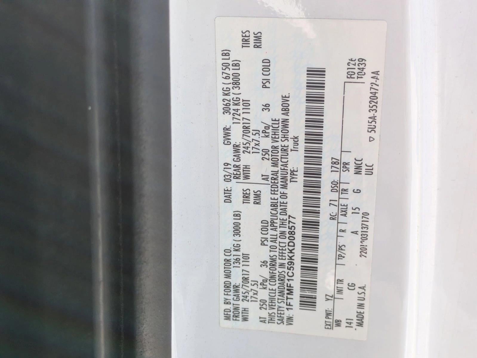 2019 Ford F-150 XL 2WD Reg Cab 6.5' Box