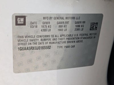 2018 Cadillac ATS Sedan 2.0L I4 RWD