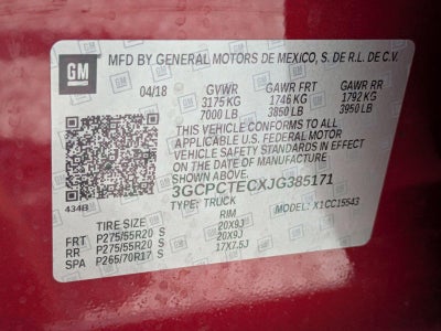 2018 Chevrolet Silverado 1500 Crew Cab Short Box 2-Wheel Drive High Country