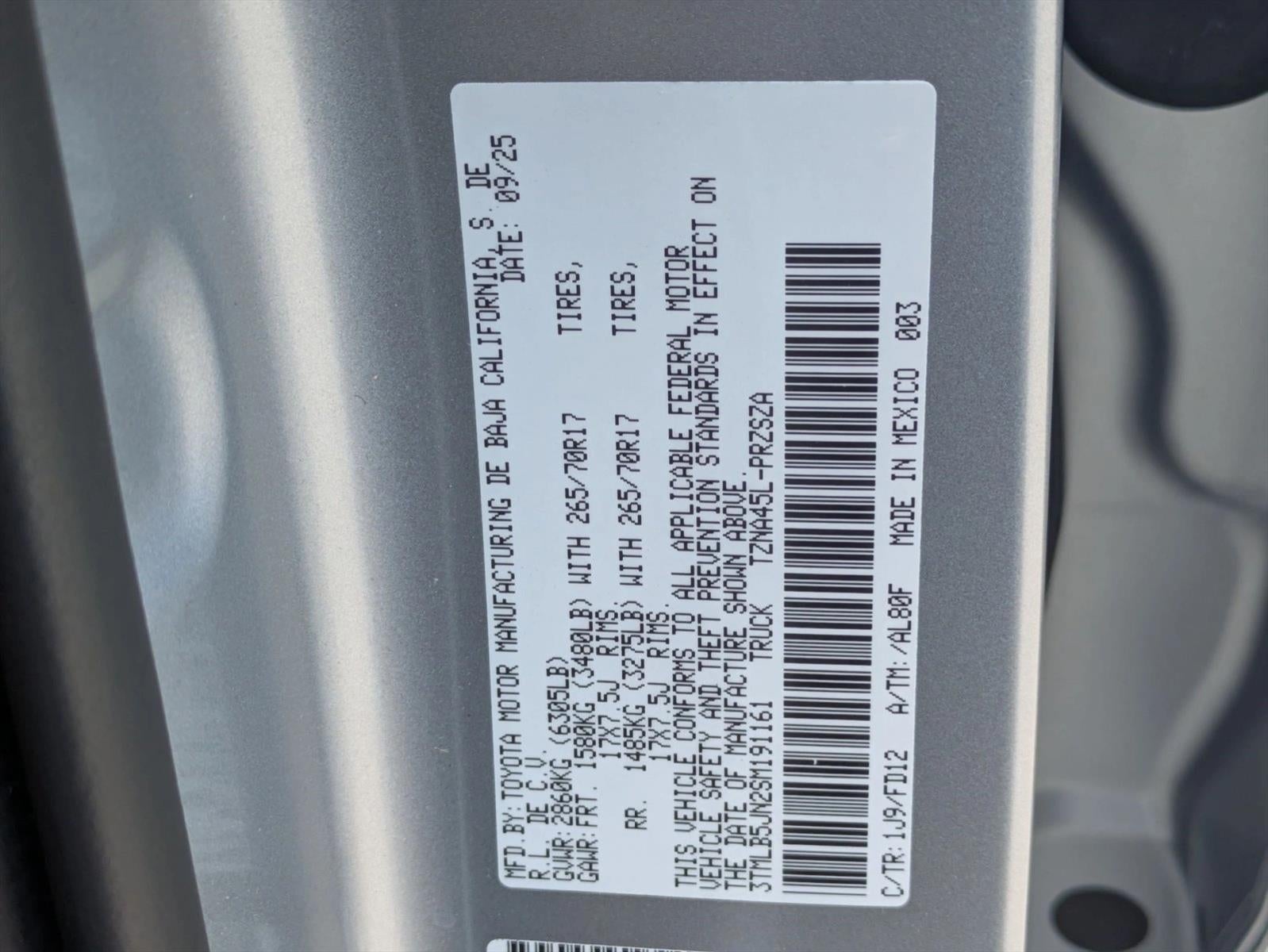 2025 Toyota Tacoma 4WD 4WD TRD Off Road Double Cab 6' Bed AT (Natl)