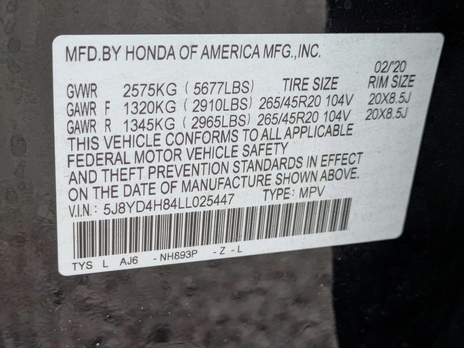 2020 Acura MDX SH-AWD 6-Passenger w/Advance Pkg