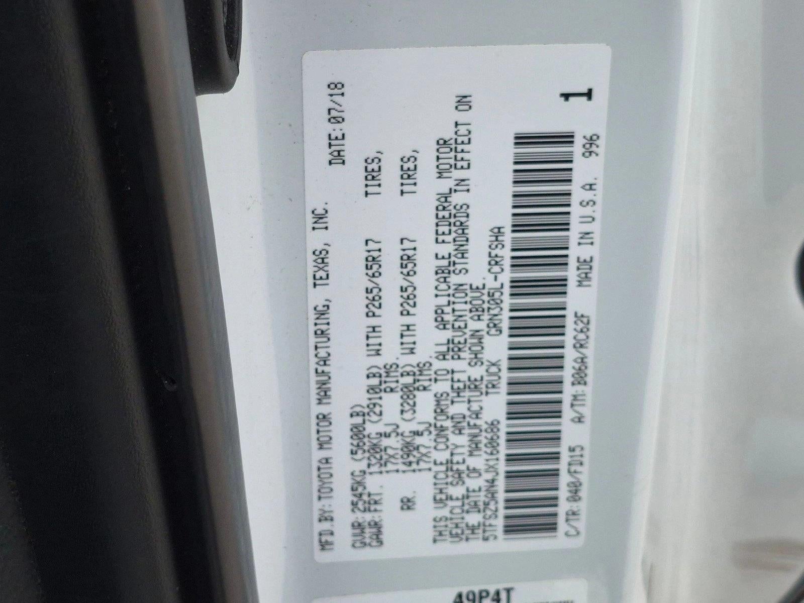 2018 Toyota Tacoma TRD Sport Access Cab 6' Bed V6 4x4 MT (Natl)