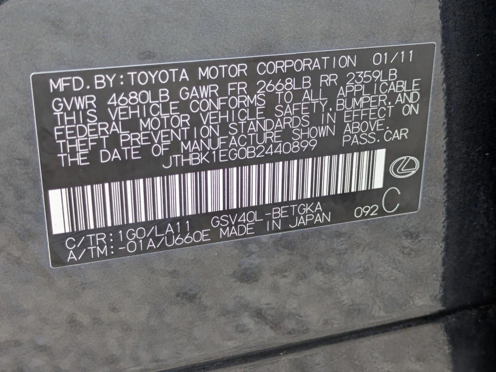 2011 Lexus ES 350 4dr Sdn