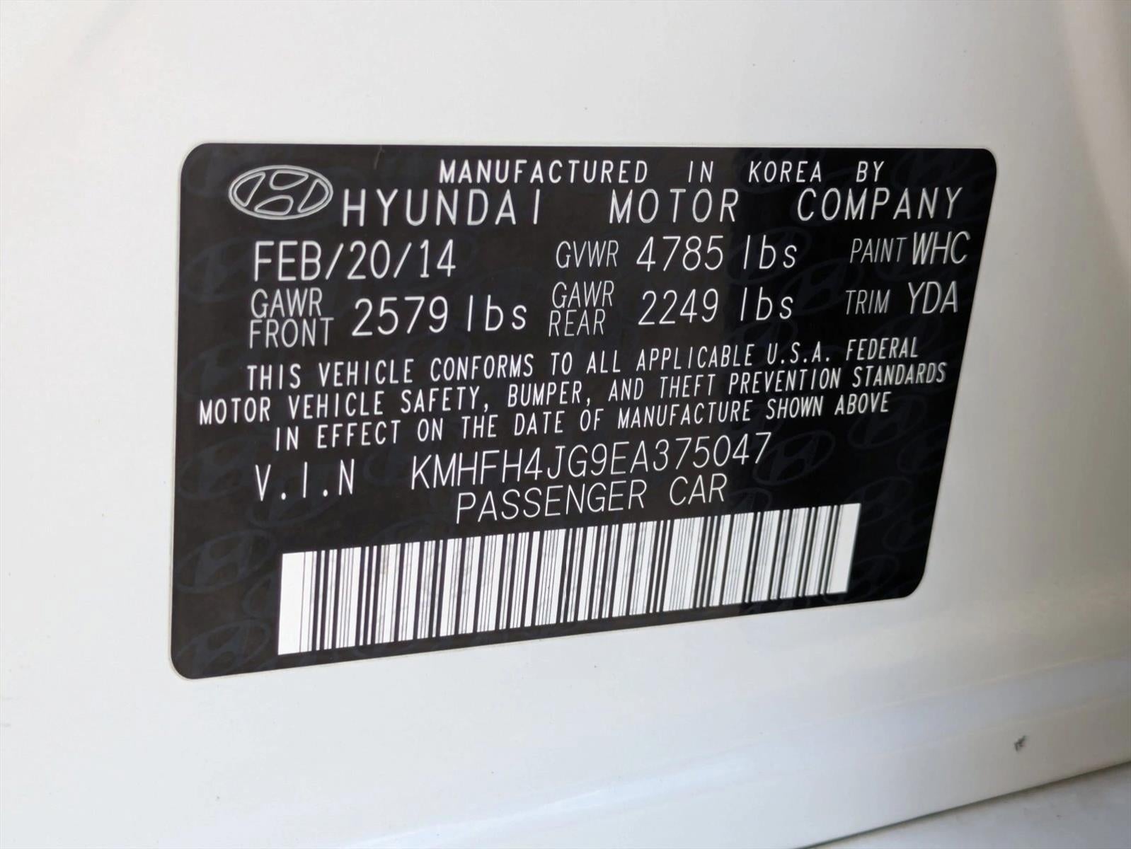 2014 Hyundai AZERA 4dr Sdn Limited