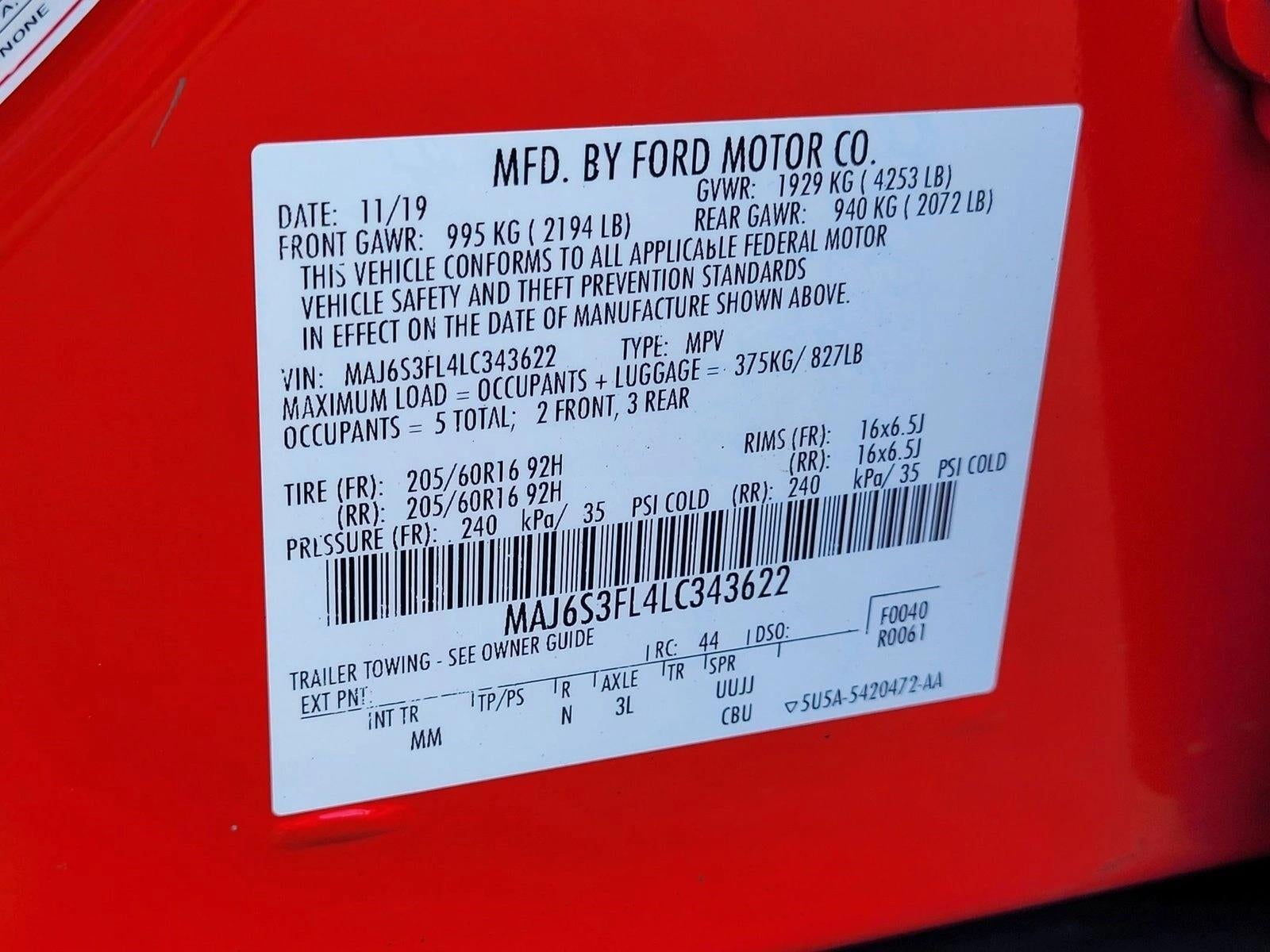 2020 Ford EcoSport S 4WD