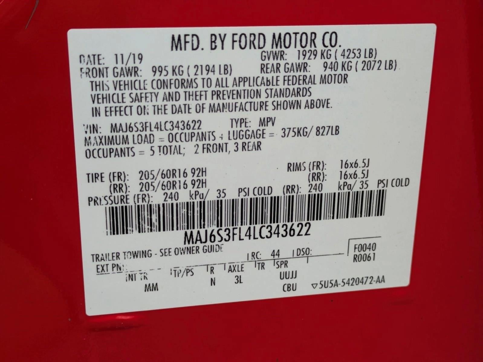 2020 Ford EcoSport S 4WD
