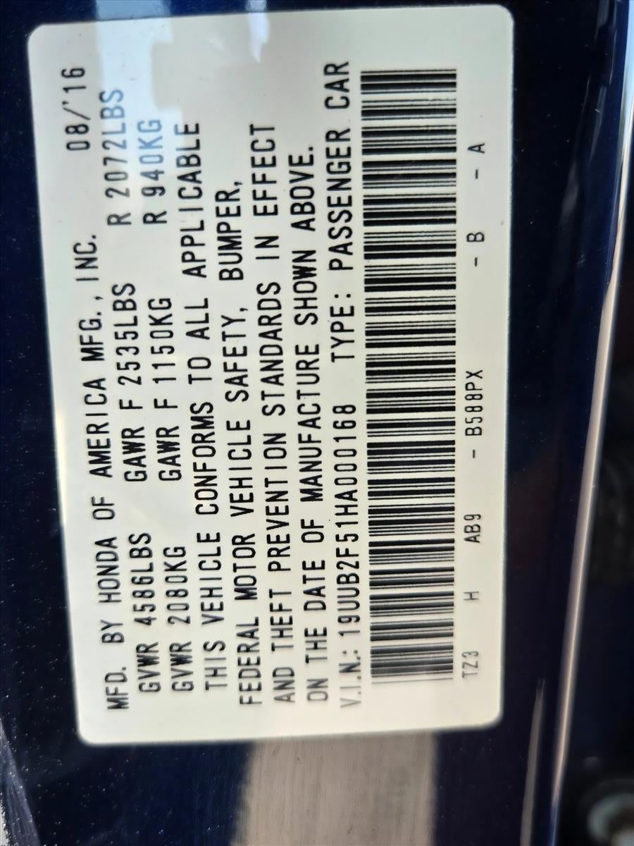 2017 Acura TLX FWD V6 w/Technology Pkg