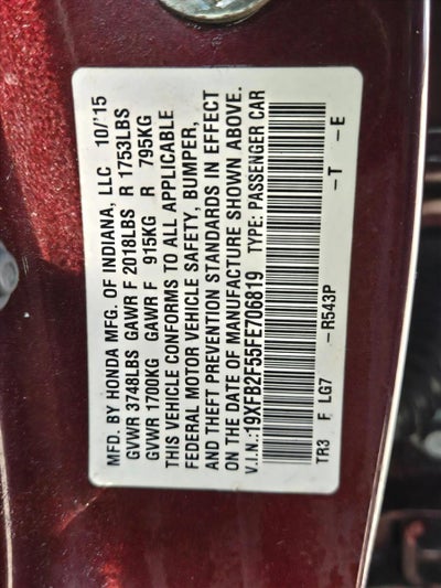 2015 Honda Civic Sedan LX CVT