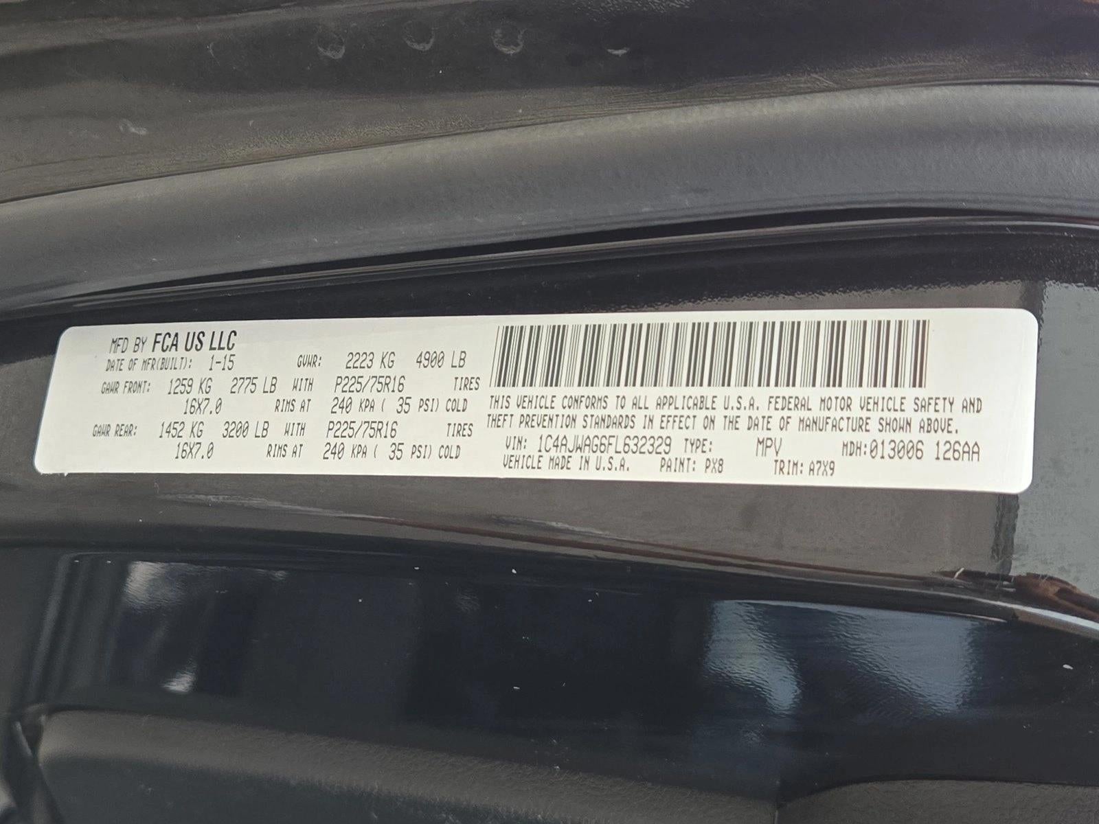 2015 Jeep Wrangler 4WD 2dr Sport
