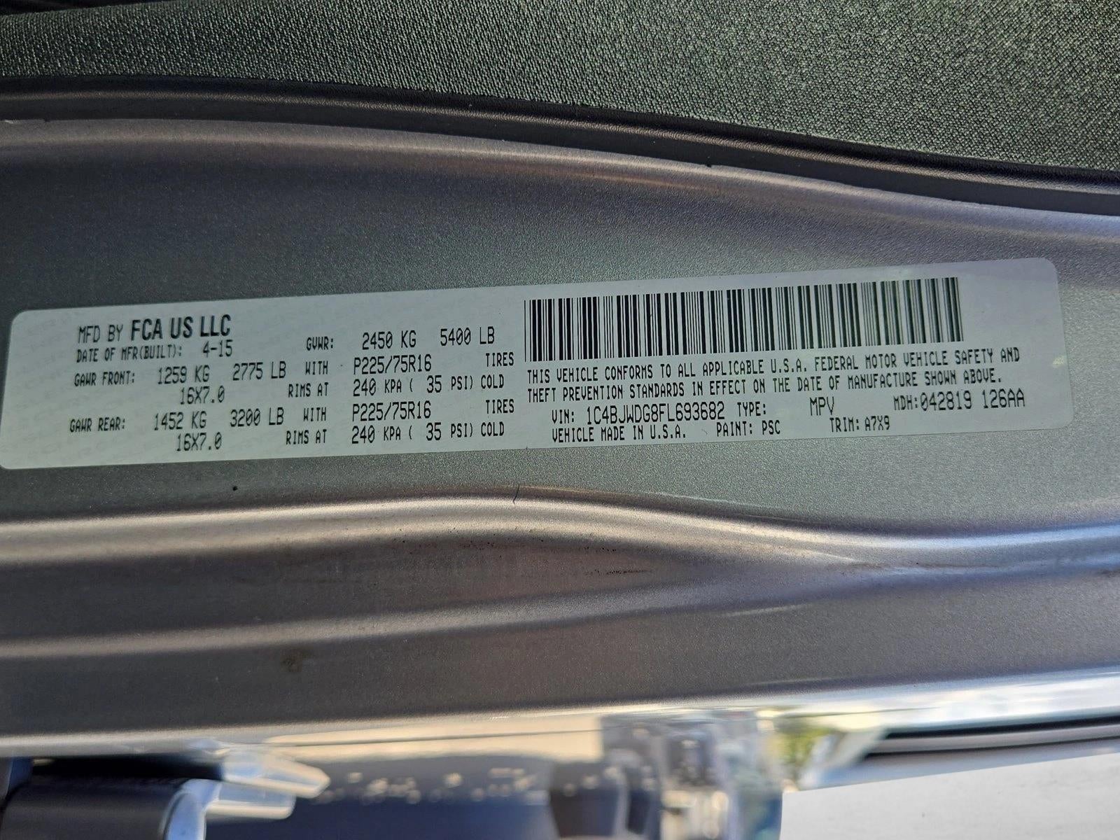 2015 Jeep Wrangler Unlimited 4WD 4dr Sport