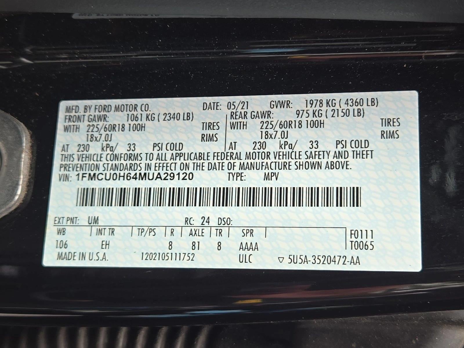 2021 Ford Escape SEL FWD