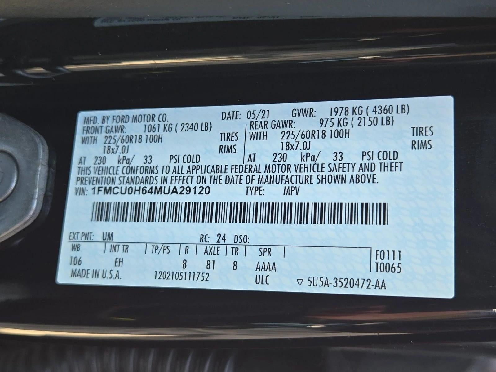 2021 Ford Escape SEL FWD