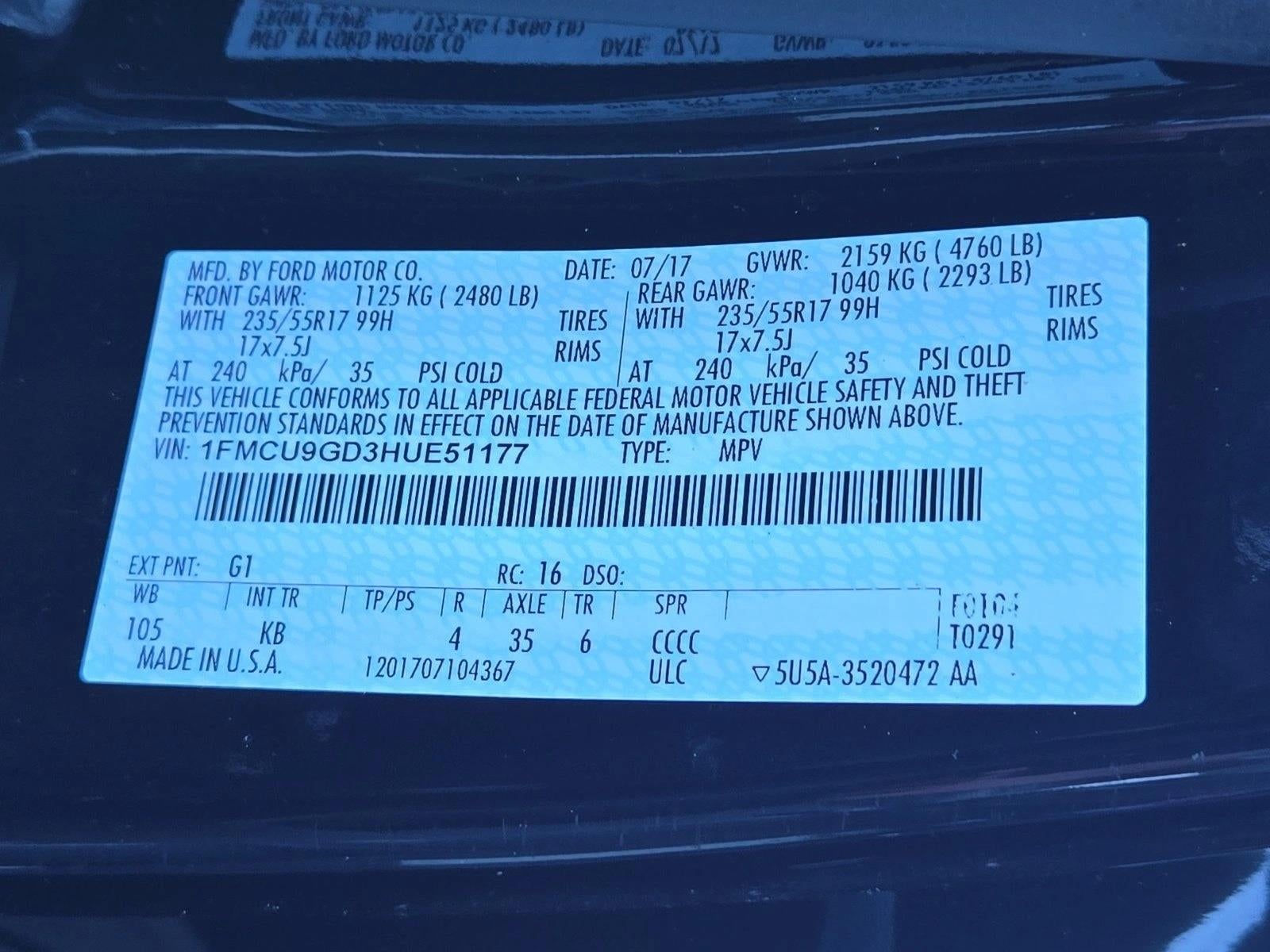 2017 Ford Escape SE 4WD