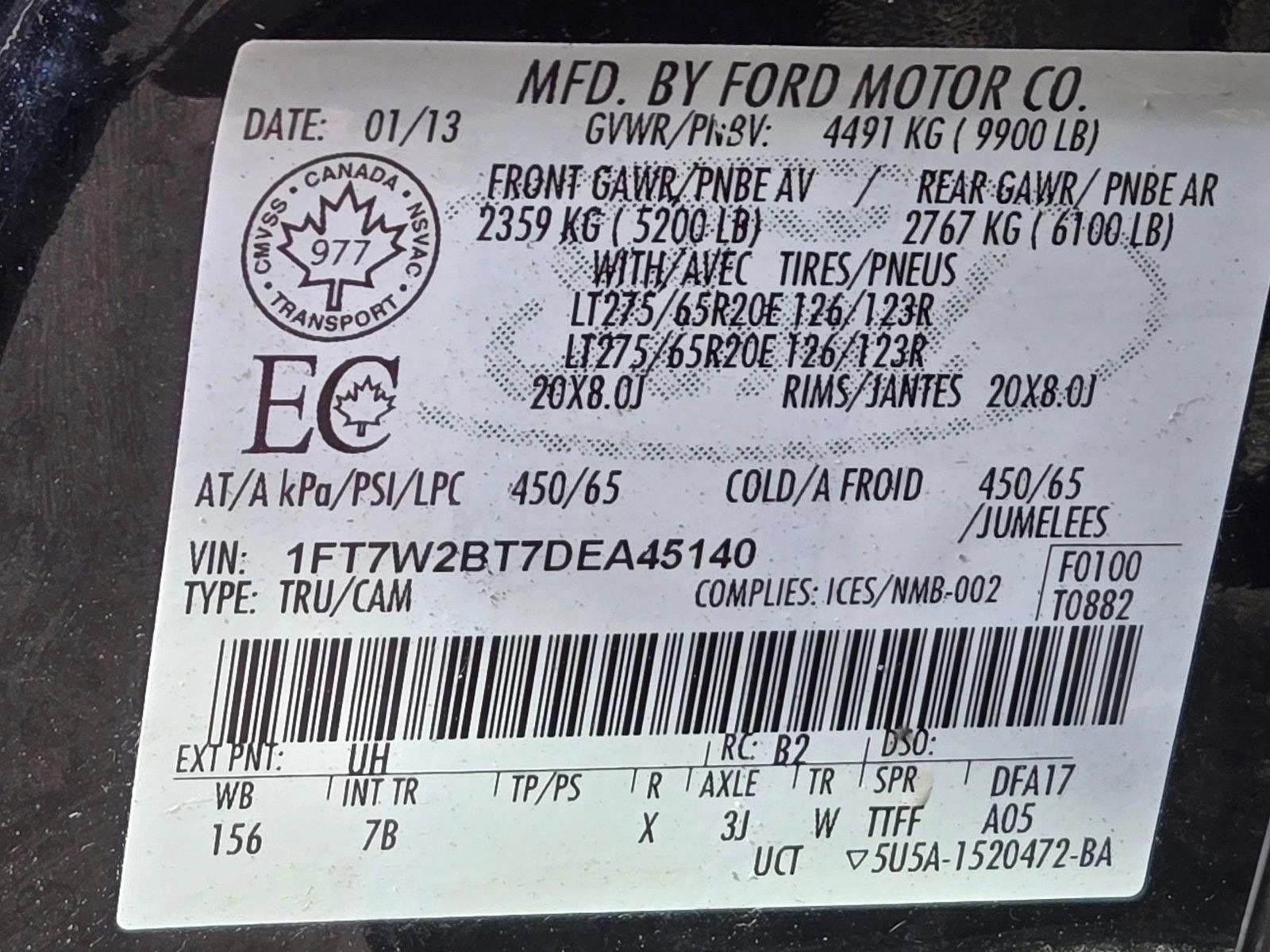 2013 Ford Super Duty F-250 SRW 4WD Crew Cab 6-3/4 Ft Box Platinum