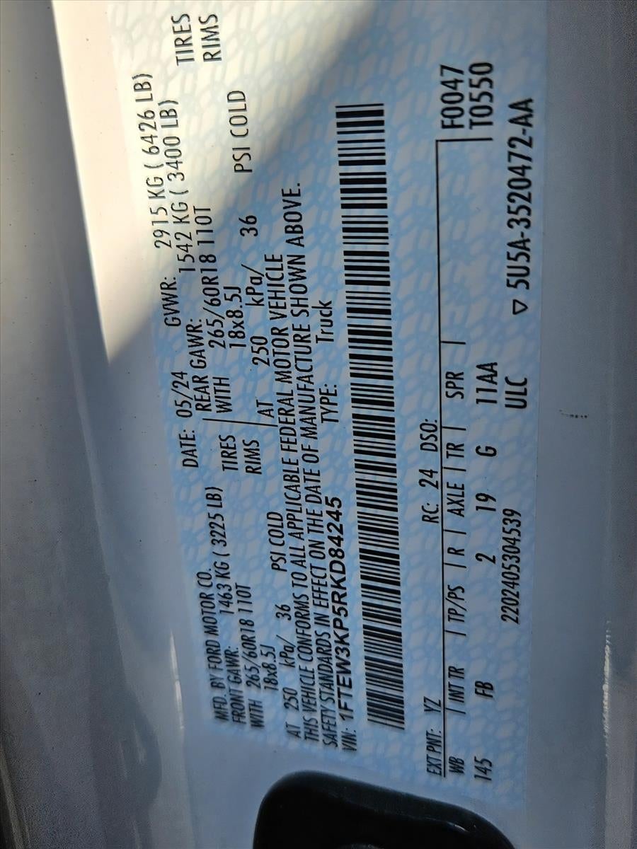2024 Ford F-150 XLT 2WD SuperCrew 5.5' Box