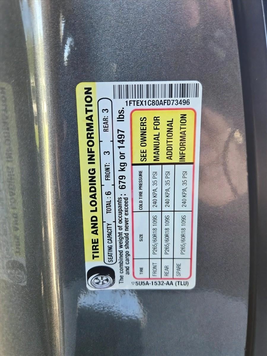 2010 Ford F-150 2WD SuperCab 6-1/2 Ft Box XL