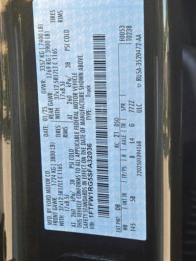 2025 Ford F-150 Raptor 4WD SuperCrew 5.5' Box