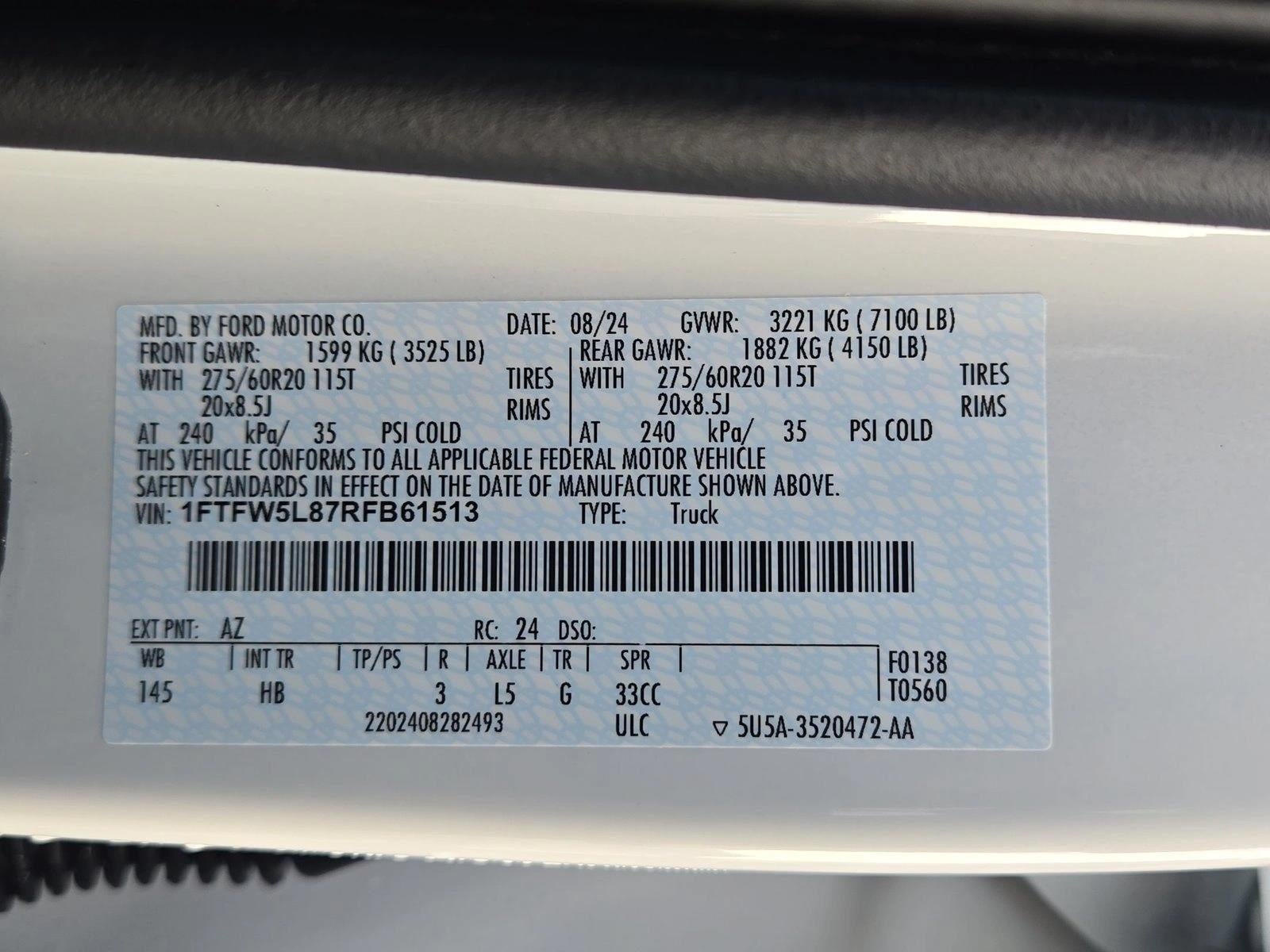 2024 Ford F-150 LARIAT 4WD SuperCrew 5.5' Box