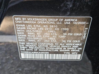 2021 Volkswagen Atlas 3.6L V6 SEL FWD *Ltd Avail*