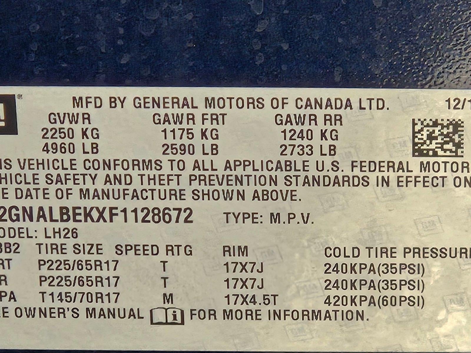 2015 Chevrolet Equinox FWD 1LT