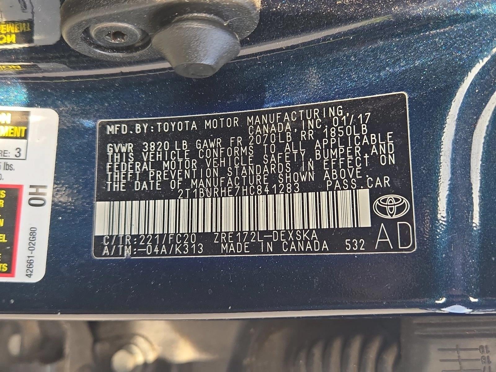 2017 Toyota Corolla SE CVT (Natl)