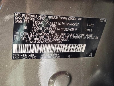 2015 Toyota RAV4 FWD 4dr XLE (GS)