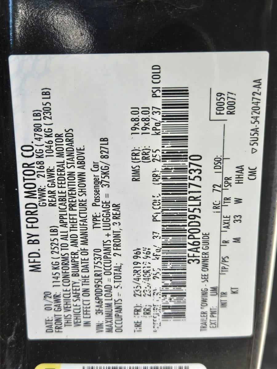 2020 Ford Fusion Titanium AWD