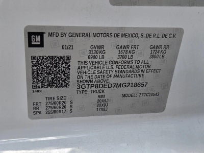 2021 GMC Sierra 1500 Crew Cab Short Box 2-Wheel Drive SLT