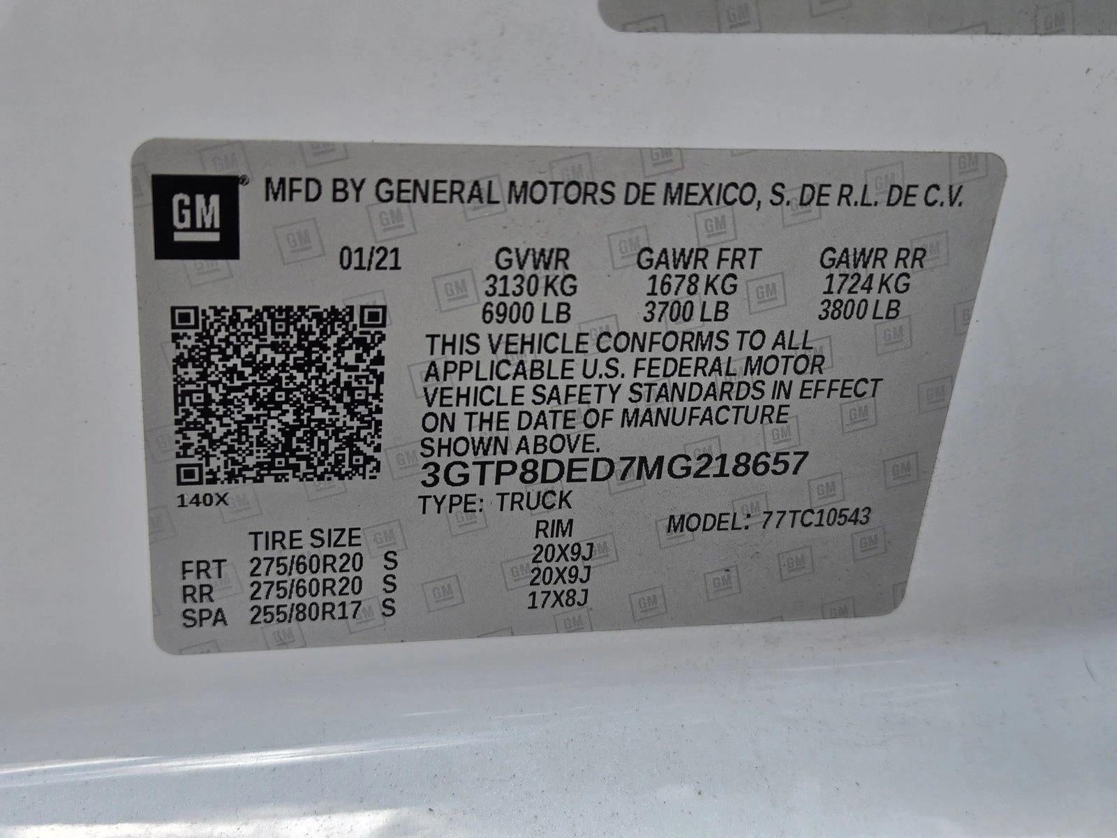 2021 GMC Sierra 1500 Crew Cab Short Box 2-Wheel Drive SLT