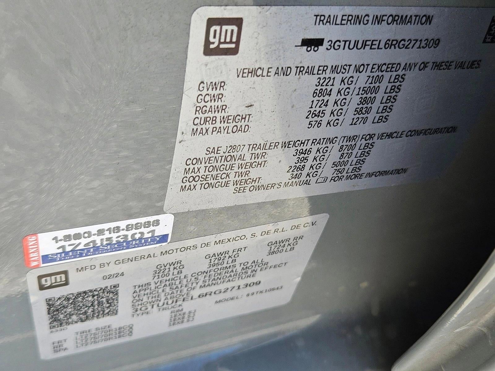 2024 GMC Sierra 1500 Crew Cab Short Box 4-Wheel Drive AT4X