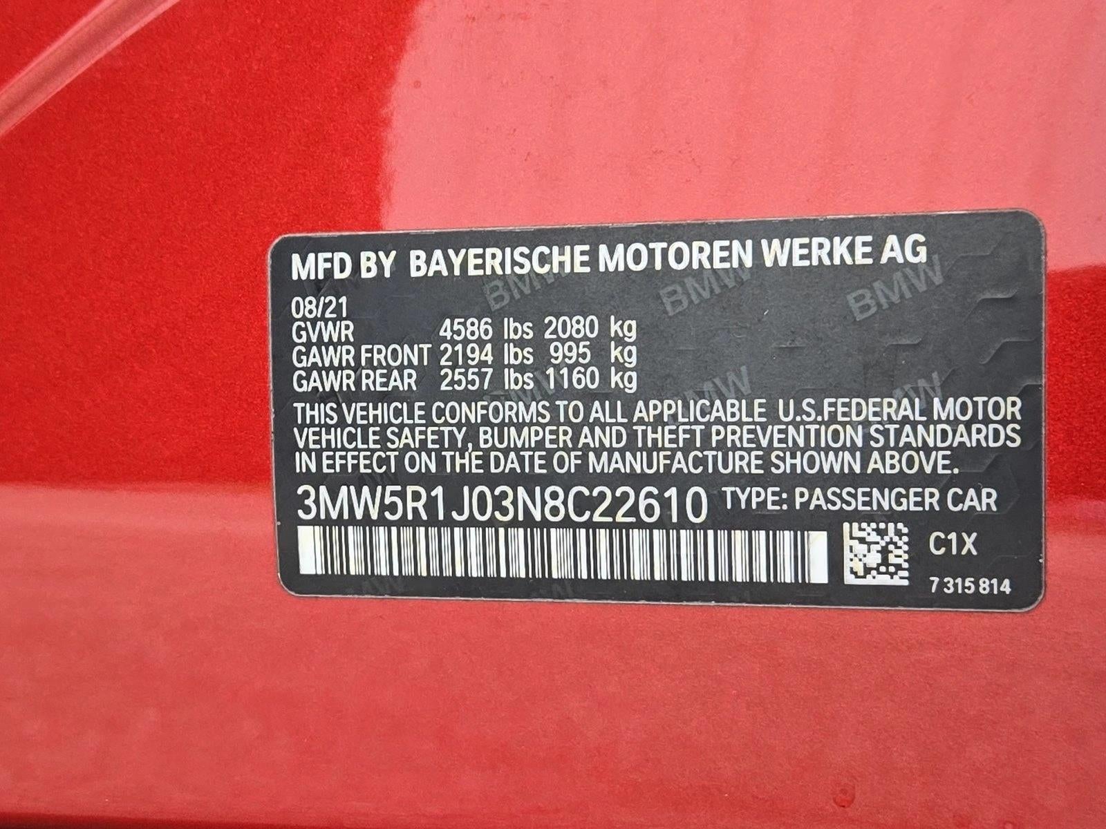 2022 BMW 330i Sedan North America