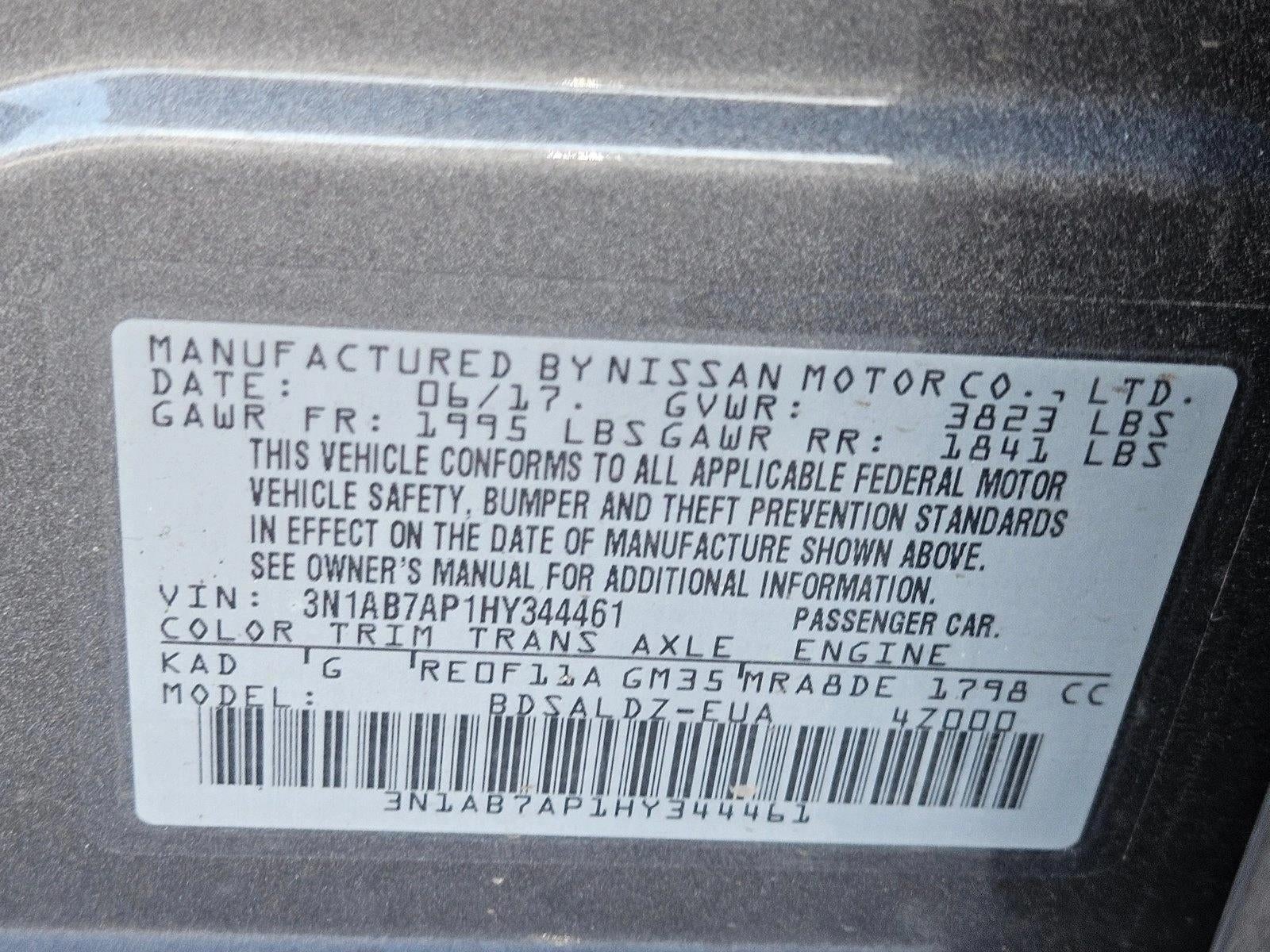 2017 Nissan Sentra SV CVT