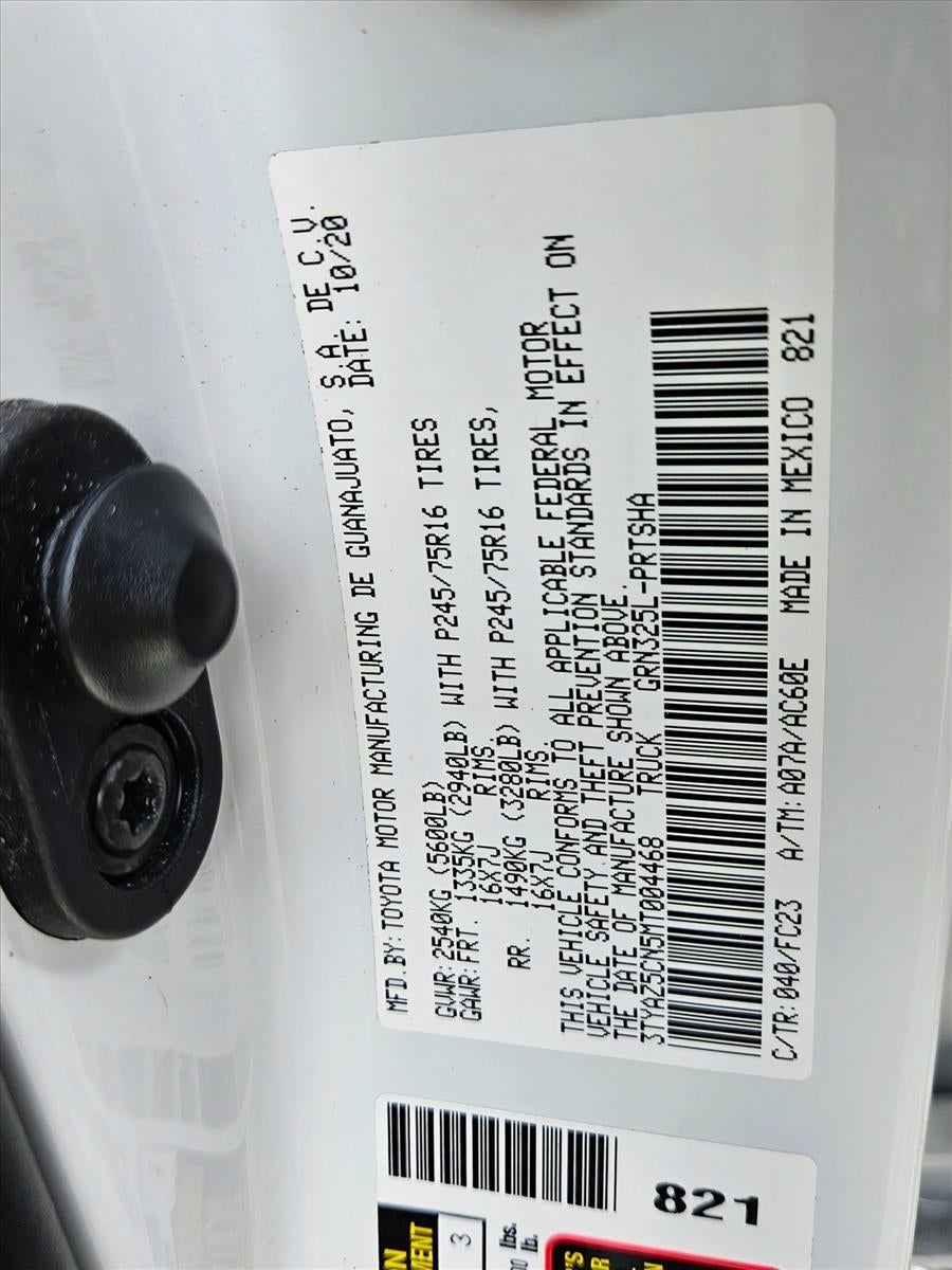 2021 Toyota Tacoma 2WD 2WD SR5 Double Cab 5' Bed V6 AT (GS)