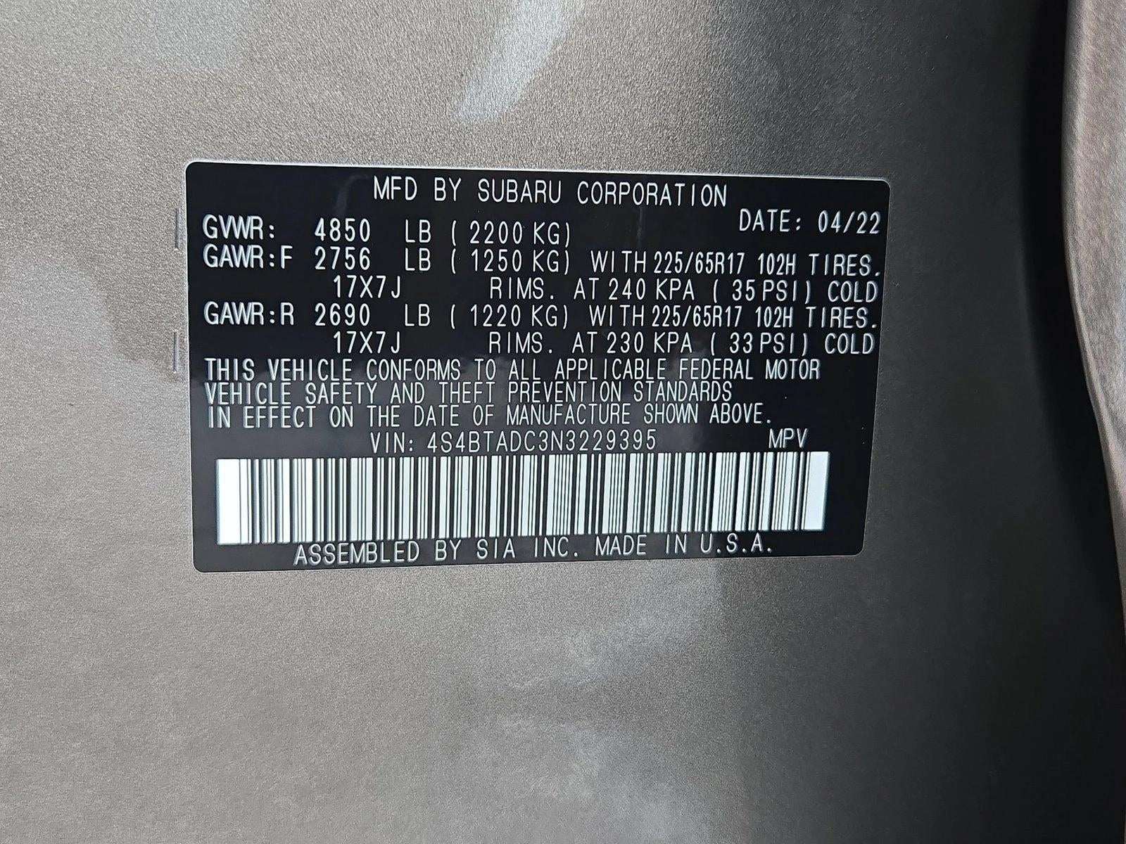 2022 Subaru Outback Premium CVT