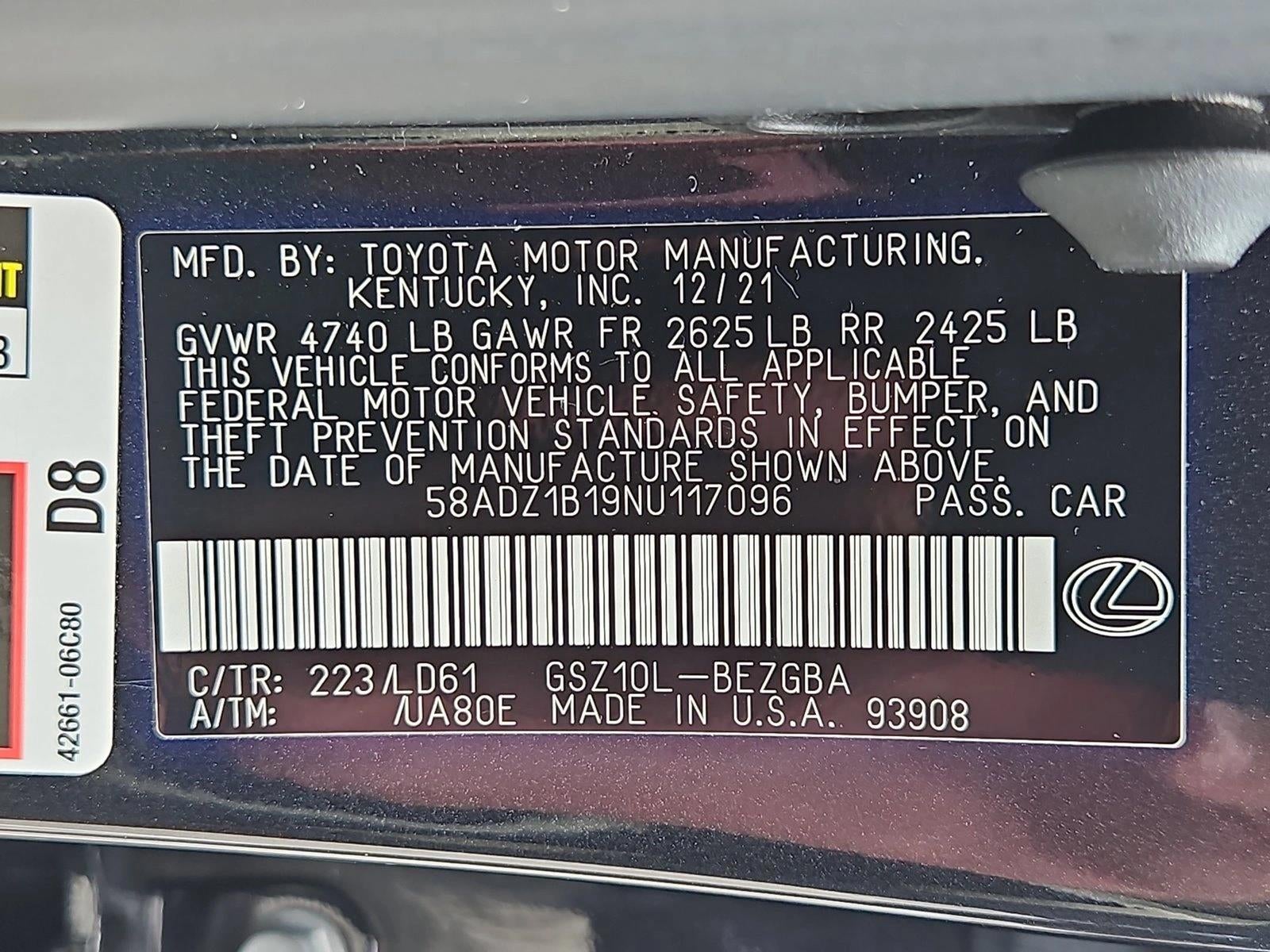 2022 Lexus ES 350 FWD
