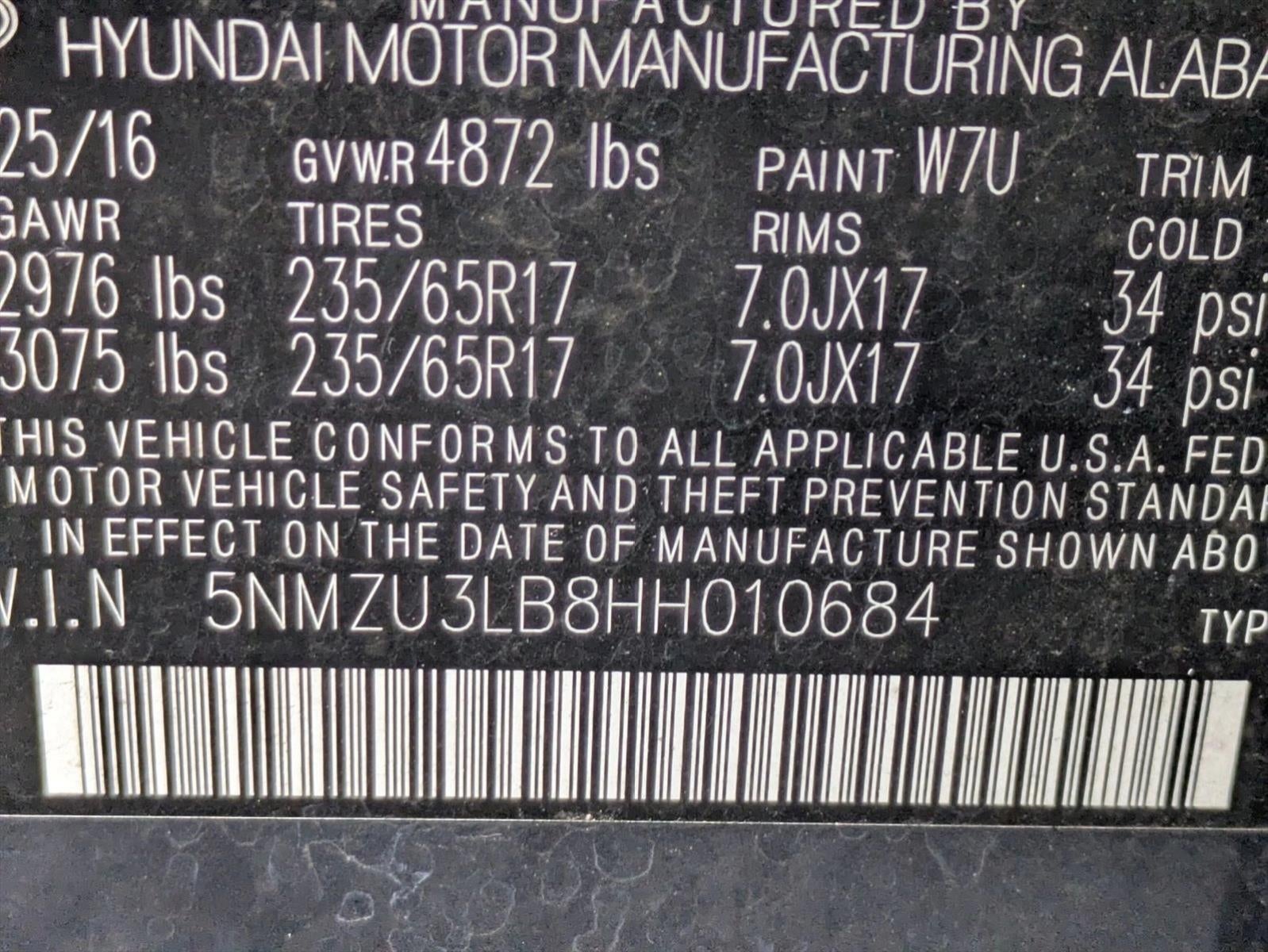 2017 Hyundai Santa Fe Sport 2.4L Auto