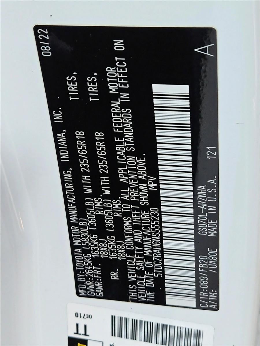 2022 Toyota Highlander L FWD (Natl)