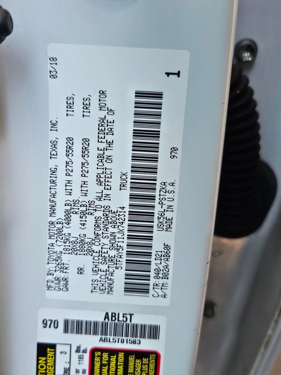 2018 Toyota Tundra 4WD 4WD 1794 Edition CrewMax 5.5' Bed 5.7L (Natl)