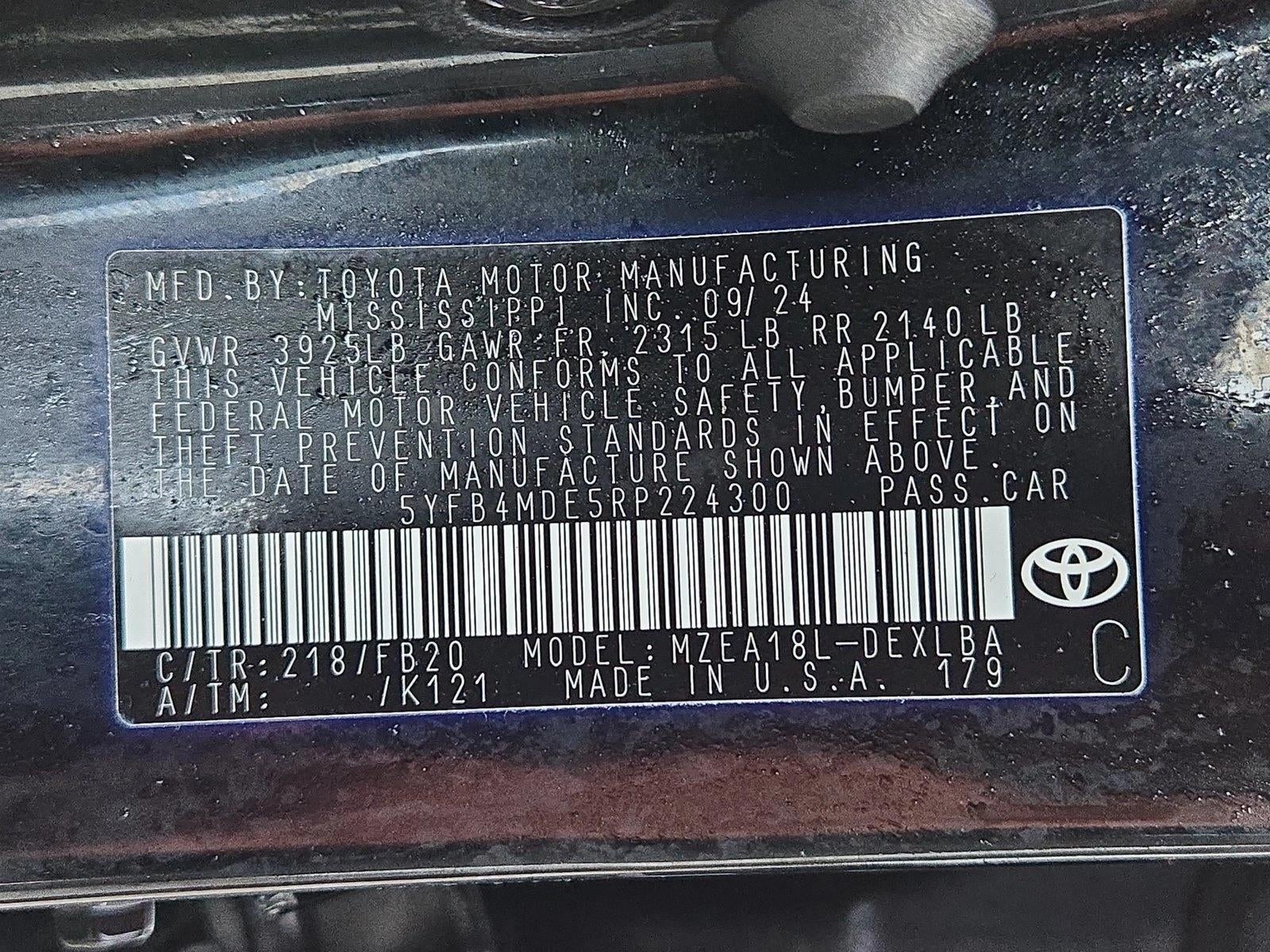 2024 Toyota Corolla LE CVT (Natl)