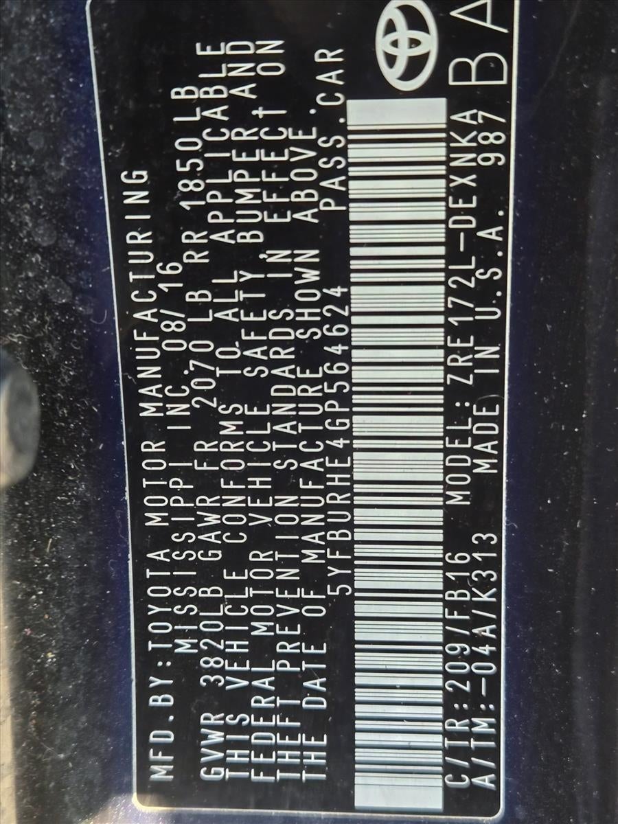 2016 Toyota Corolla 4dr Sdn CVT Auto LE (Natl)