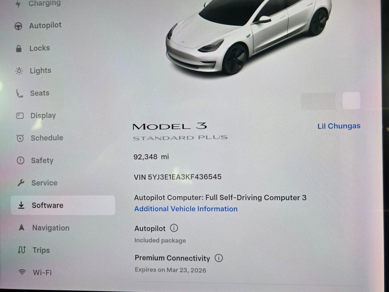 2019 Tesla Model 3 Standard Range Plus RWD