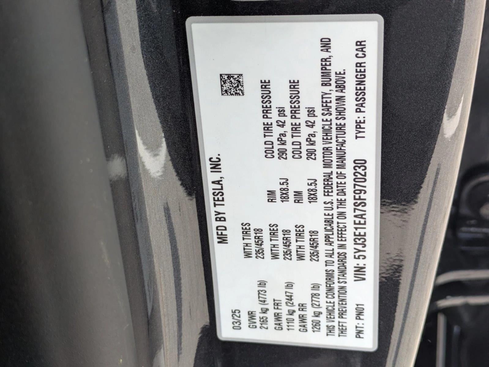 2025 Tesla Model 3 Long Range RWD